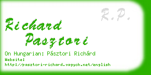 richard pasztori business card